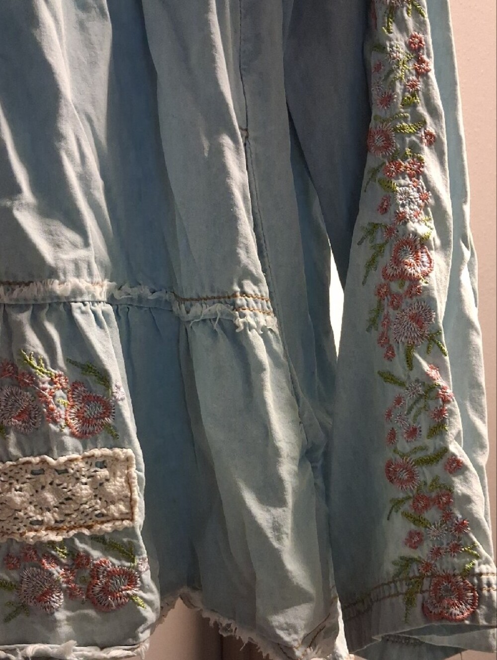 POL Pale Blue Lightweight Hoodie Top - Picture 3 of 5